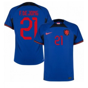 Lacne Muži Futbalové dres Holandsko Frenkie de Jong #21 MS 2022 Krátky Rukáv - Preč